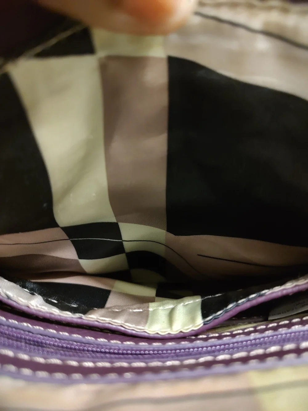 Tignanello Purple Leather Crossbody Bag - Picture 14 of 15